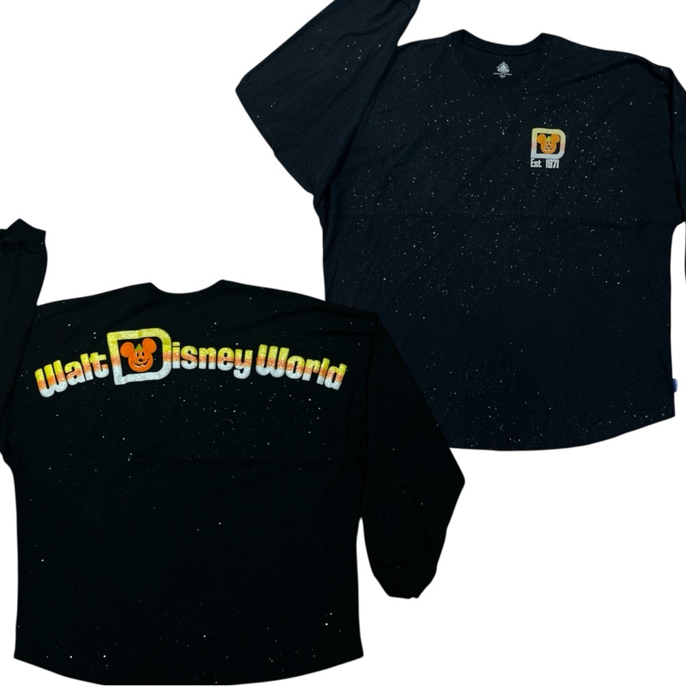 Walt Disney World Spirit Jersey Black Sparkle Halloween Candy Corn Size XXL 2019